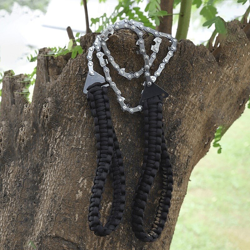 Ultra-Sharp Pocket Chain Saw  Lightweight Portable Survival Gear for Camping & Emergency Use  Stainless Steel Blade Waterproof Storage Bag Included Paracord Handle4