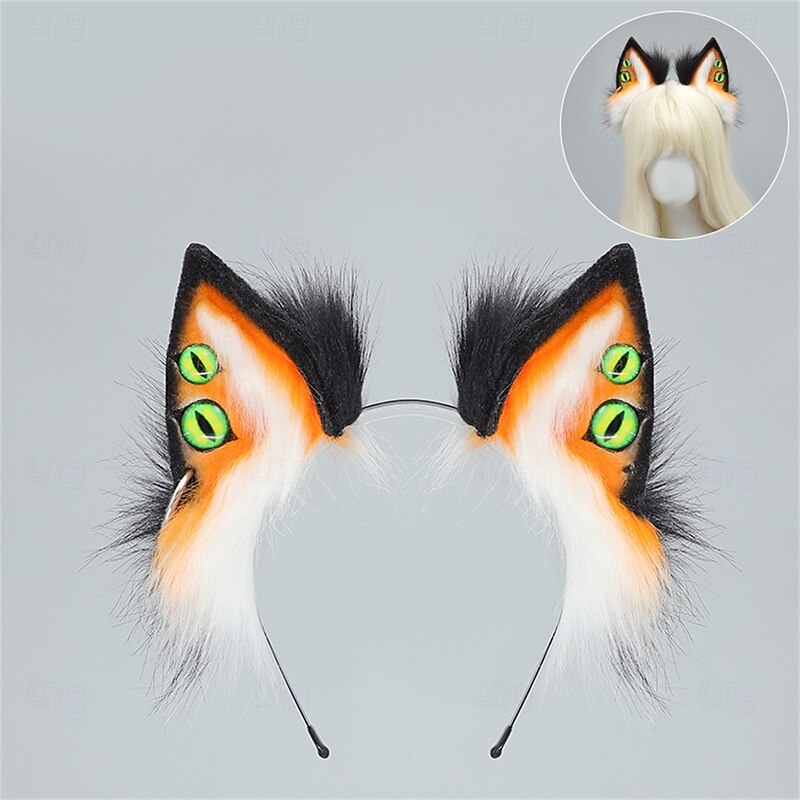 Cthulhu Demon Headband with Fox, Wolf, and Beast Ears – Halloween Cosplay Accessories, Punk Dark Fantasy Ears for Party, Convention, and Role Play4
