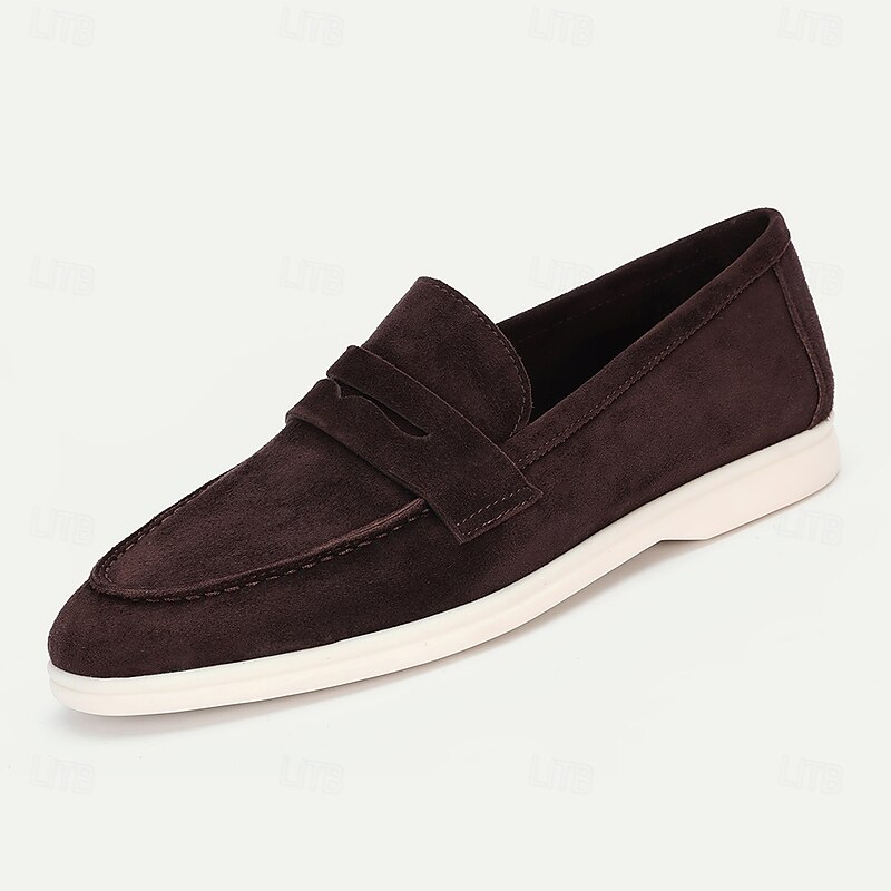 Men's Premium Leather Suede Moccasin Loafers with Classic Design for Casual Wear, Relaxed Weekend and Leisure Activities2