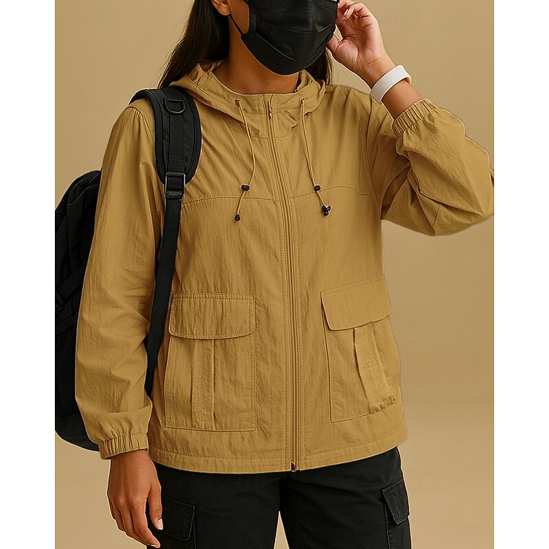 Women's Windbreaker Softshell Jacket Hiking Jacket Outdoor Sun Protection Quick Dry Lightweight Breathable Hiking Outfits Hiking Clothes Summer Spring Jacket Climbing Camping / Hiking / Caving Running4