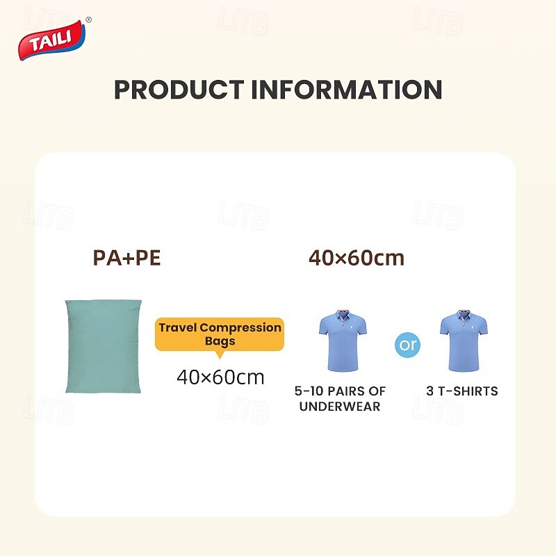 TAILI 12 Travel Compression Bags, Roll Up Space Saver Bags, Hand Roll Packing Storage Bags for Baggage, Suitcase and Cruises, No Pump or Vacuum Needed, Travel Essentials3