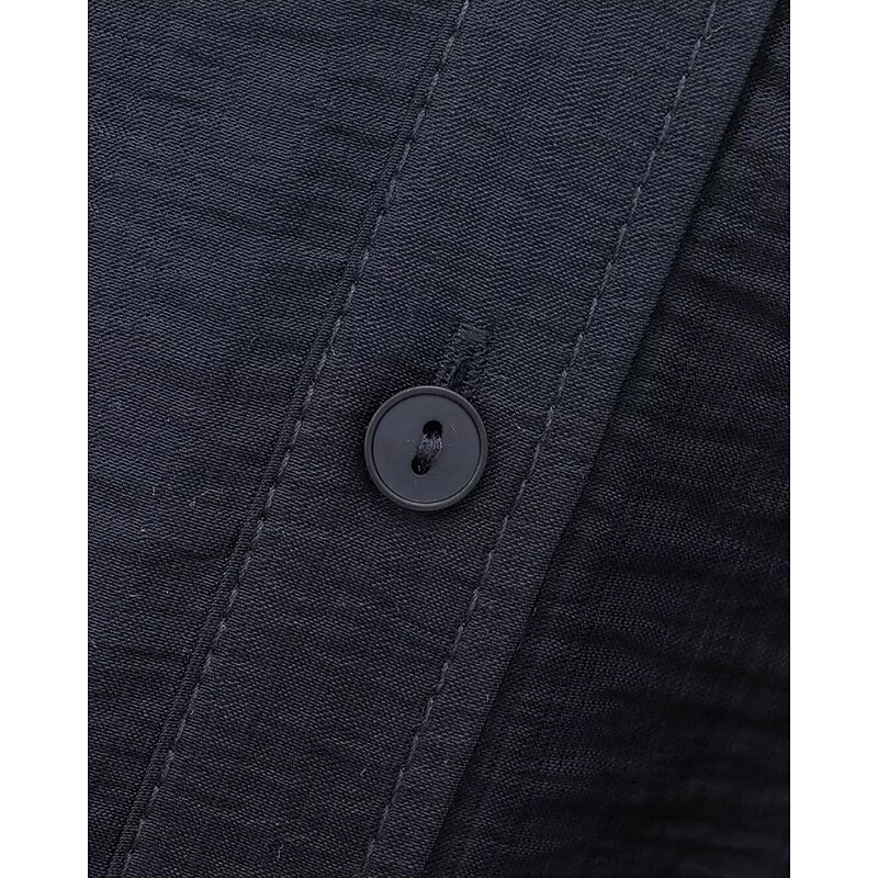 Women's Shirt Texture Blouse Blouse Plain Modern Casual Long Sleeve Shirt Collar Regular Tops Daily Going out Ruched Navy Blue Fall4