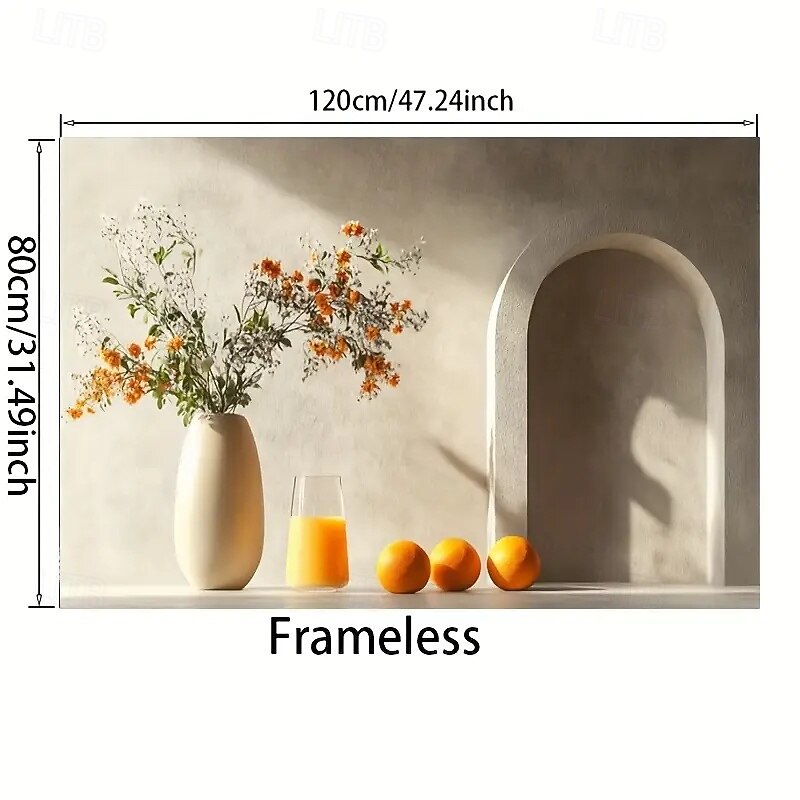 Minimalist Style Modern Vase Art Canvas Painting Frameless Living Room And Bedroom Wall Decoration White3