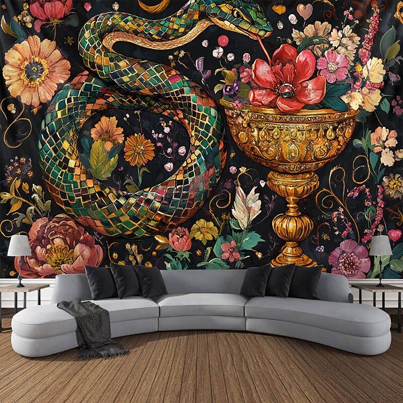 Snake Hanging Tapestry Wall Art Large Tapestry Photograph Backdrop Mural Decor Blanket Curtain Home Bedroom Living Room2