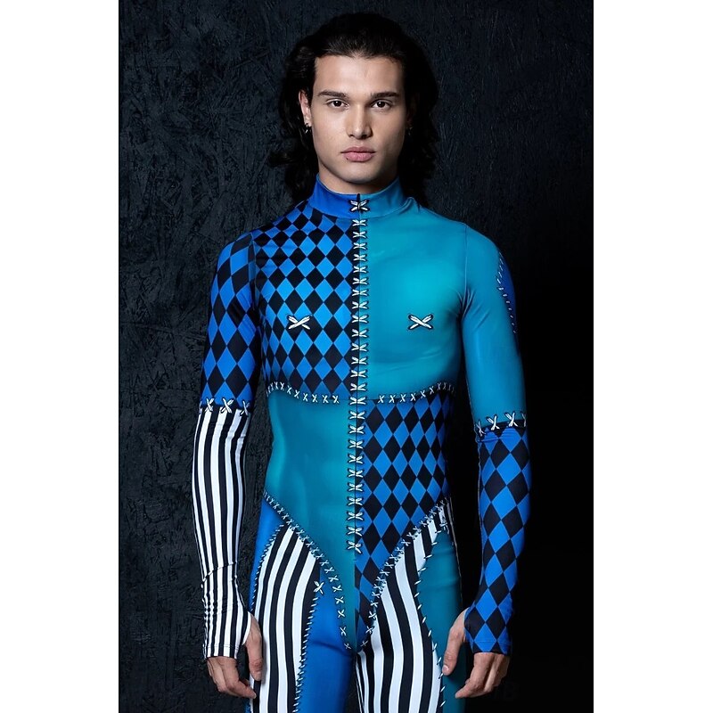 Joker Clown Halloween Bodysuit Full Body Catsuit Scary Costume Kid's Adults' Men's Women's Boys' Halloween Carnival Day of the Dead Performance Party Club Easy Halloween Costumes Dress Up4