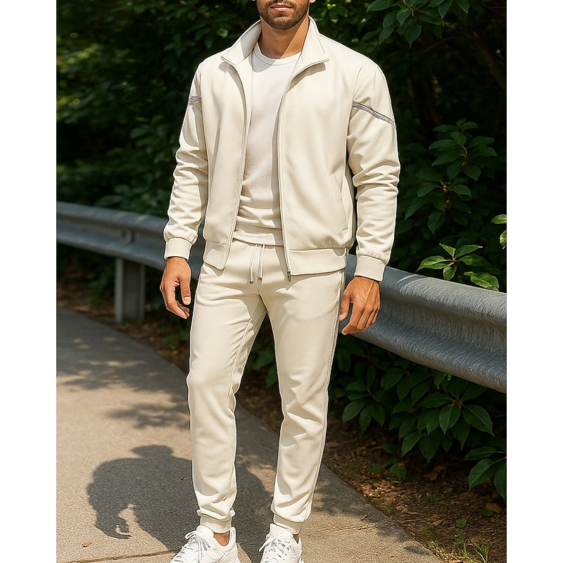 Women's Tracksuit Sweatpants Hooded Jacket Zipper Pocket Solid Colored Clothing Suit Fall & Winter Black Apricot Gym Training Running Windproof Long Sleeve Sport Activewear Micro-elastic Regular Fit