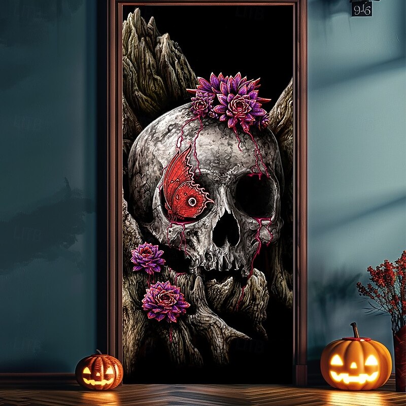 Halloween Door Covers A glance of evanescence by Sarah Richter Door Tapestry Door Curtain Decoration Backdrop Door Banner for Front Door Farmhouse Holiday Party Indoor Outdoor Decor Supplies3