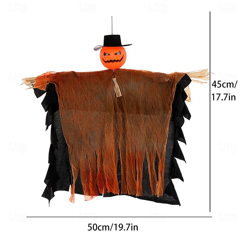 2 Pack Halloween Hanging Pumpkin Ghosts Decorations, Grim Reapers for Halloween Outdoor Decorations, Halloween Pumpkin Flying Ghosts, Haunted House Props, Party Decor4