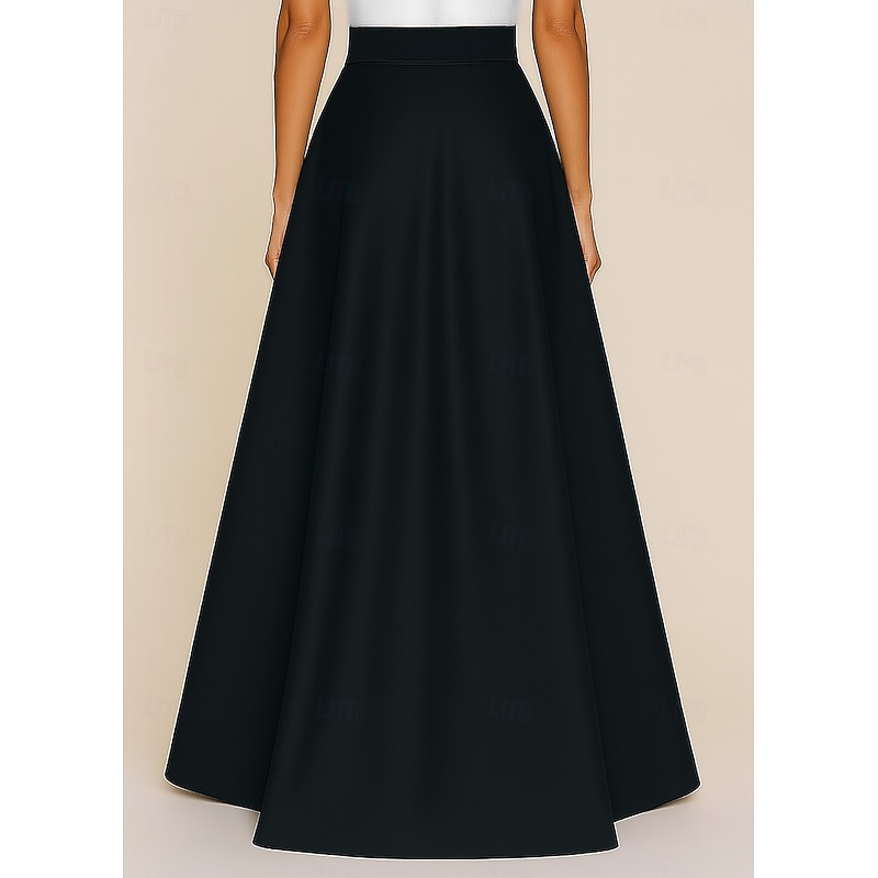 Women's Suit Skirt A-Line Formal Wedding Guest Formal Evening Satin Elegant Floor Length Pant3