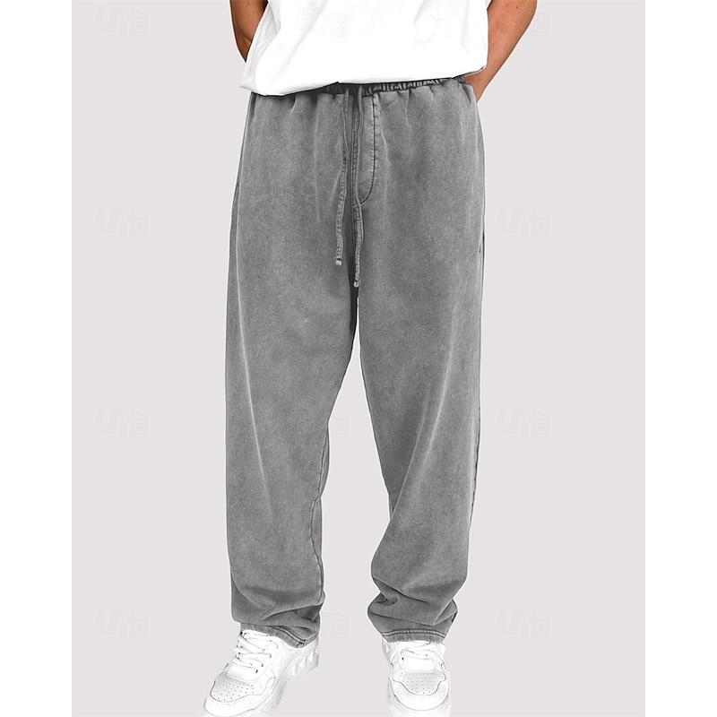 Men's Athletic Pants Sweatpants Joggers Trousers Pocket Elastic Waist Drawstring Plain Comfort Sports Outdoor Daily Fashion Casual Grass Green Light Green Micro-elastic3