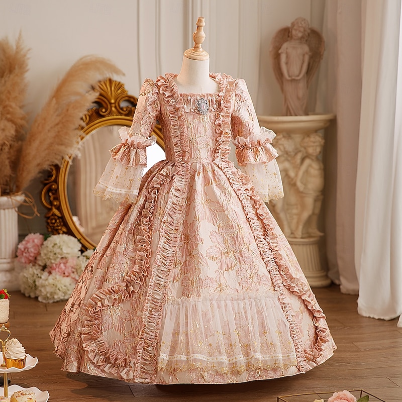 Steampunk Princess Fancy Maxi Party Costume Accessories Bell Sleeve Ballet Dancer Belle Bow Retro Ball Gown Point Fancy Dress Girls' Royal Christmas Halloween Carnival Masquerade Wedding Party3