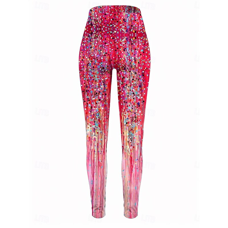 Women's Leggings Vacation Vintage Fashion Ankle-Length High Waist Graphic Abstract Printing Soft Breathable Micro-elastic Formal Outdoor Vacation Robin's Egg Blue Red Green Amethyst Spring Fall Winter2