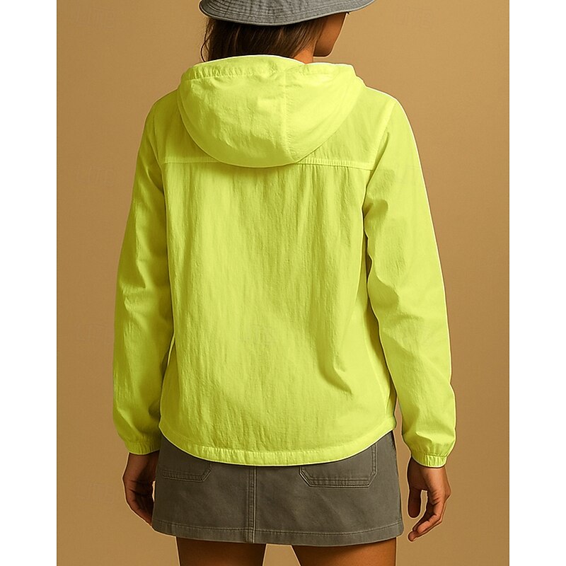 Women's Windbreaker Softshell Jacket Hiking Jacket Outdoor Quick Dry Lightweight Breathable Hiking Outfits Hiking Clothes Summer Spring Jacket Climbing Camping / Hiking / Caving Running Solid Color2