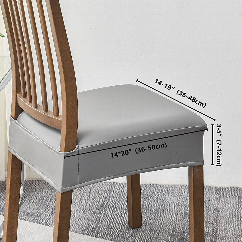 Stretch Dining Chair Seat Covers , Soft Removable Washable Seat Covers for Dining Chairs, Dining Room Seat Cover Slipcover Protector2