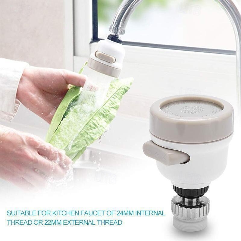 360 Degree ABS Tap Head Universal Rotating Faucet Extender Splash Proof Nozzle with Water Filter Pressure Booster for Kitchen Sink Washing and Cleaning Convenience Tool3