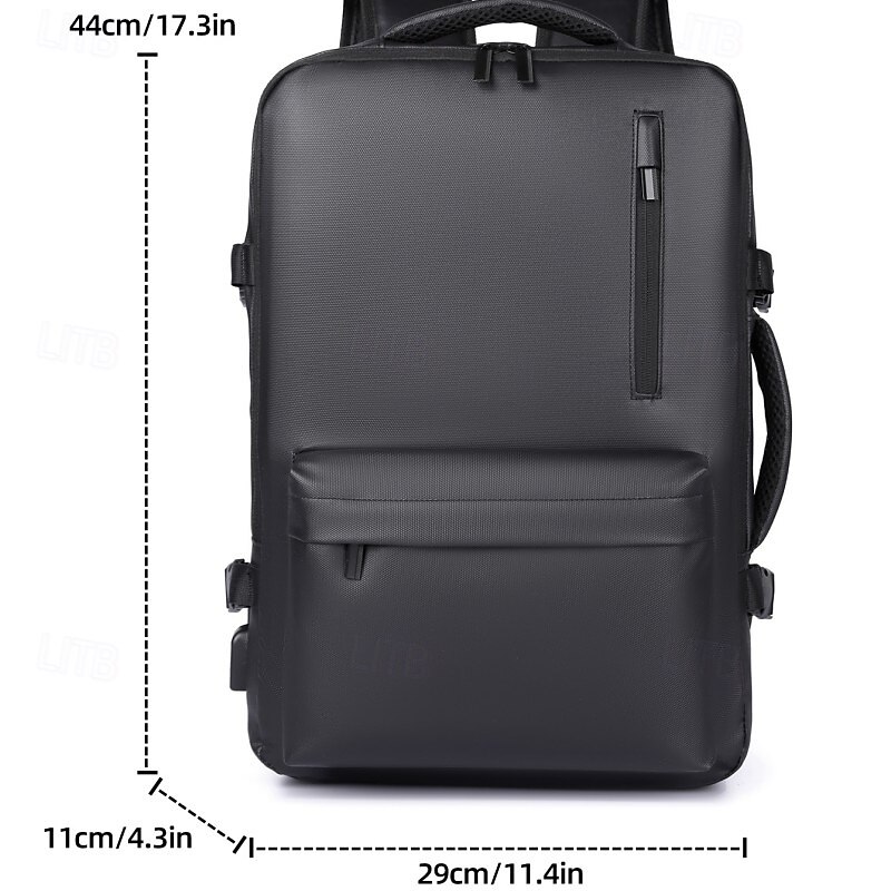Men's Slim Black Laptop Backpack – Waterproof Business Travel Bookbag for Work, Office & College Commute4