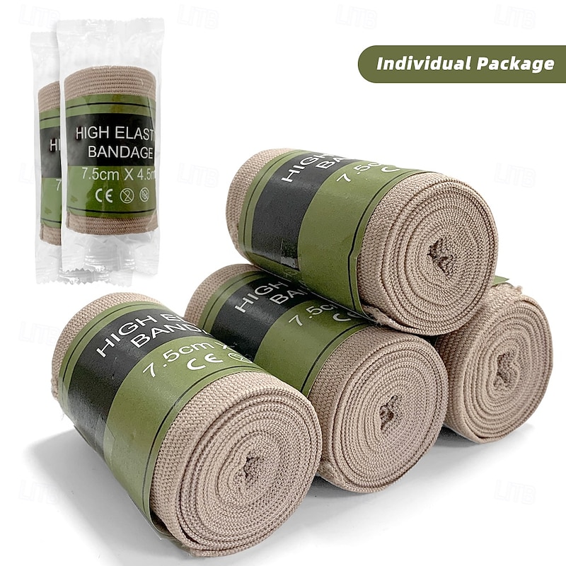 1pc High Elastic Bandage, Comfortable Emergency Bandage for First Aid, Outdoor Emergency Rescue, Wound Care