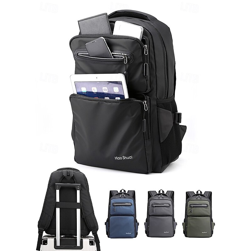 Men's Waterproof Laptop Backpack with USB Charging Port and Reflective Strips – Travel & Business Bag for College, Work or Commuting3