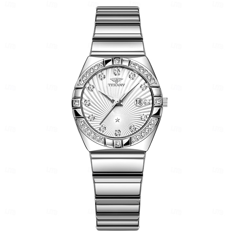 The New Elegant Ladies' Rose Gold Case Quartz Watch With Ipx7 Water Resistance And Luminous Calendar Display Is A Fashionable Trendy Casual And Versatile Wristwatch For Daily Life Travel Women'S S4