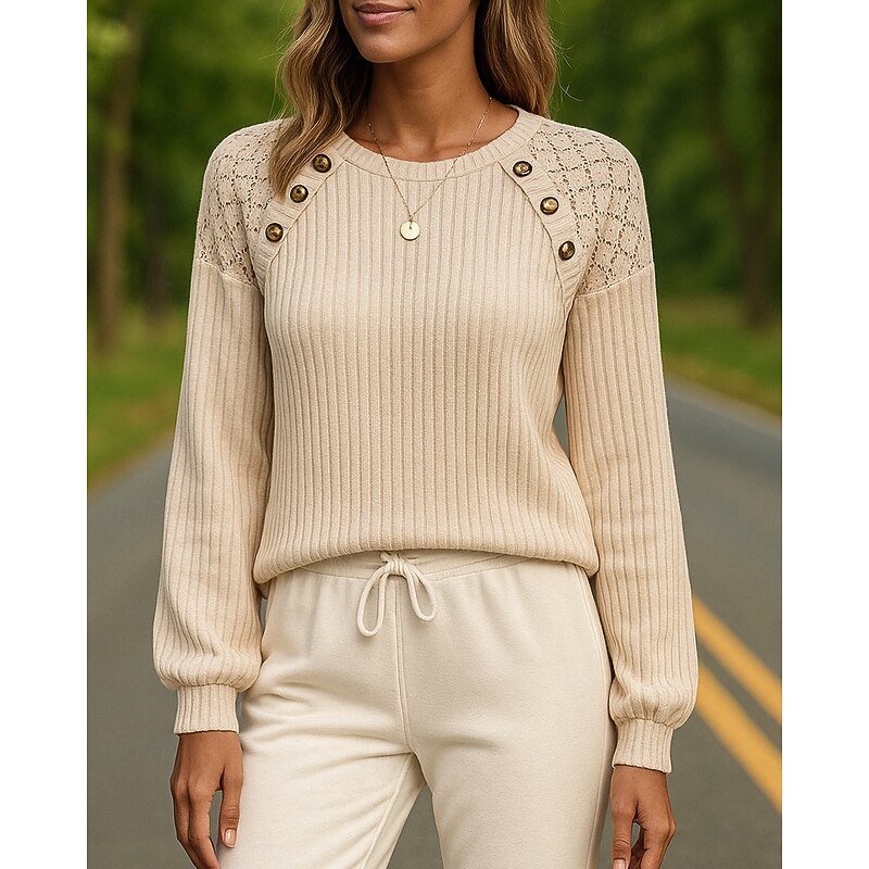 Women's Casual Tops Pullover Sweater Long Sleeve Top Athleisure Solid Colored Fashion Outdoor Running Sportswear Activewear Black White Burgundy3