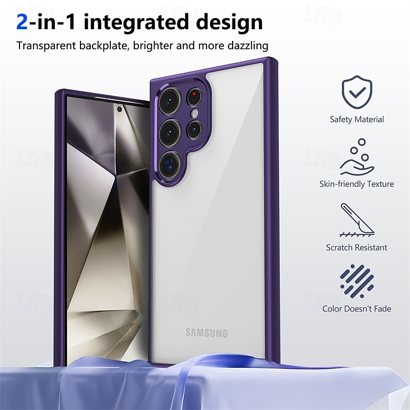 Phone Case For Samsung Galaxy S25 S25 Edge S24 S24 FE S23 Ultra Plus S22 A16 A55 5G A35 5G A25 Back Cover Translucent Shockproof PC3