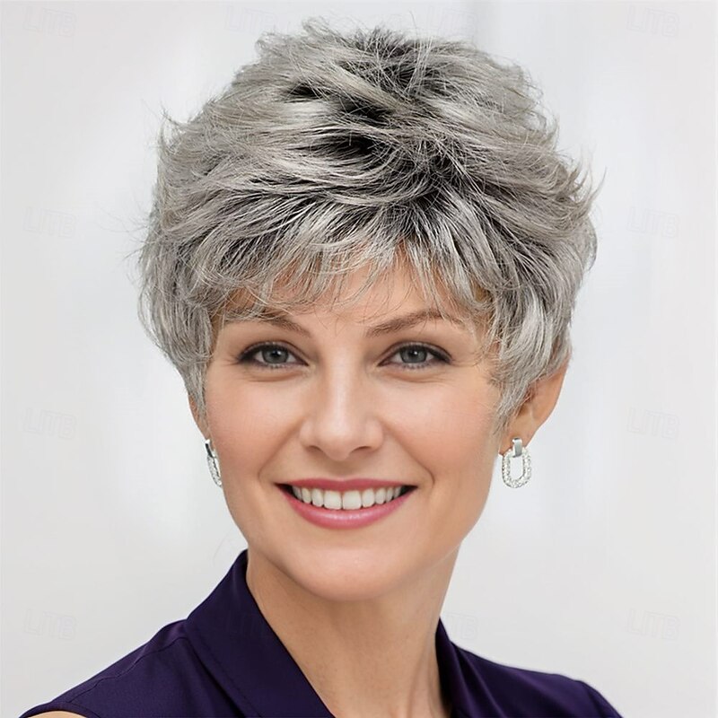 Wisped Away WhisperLite Wig Classic Short Wig with Fab Volume and Tousled Layers/Multi-Tonal Shades of Blonde Silver Brown and Red2