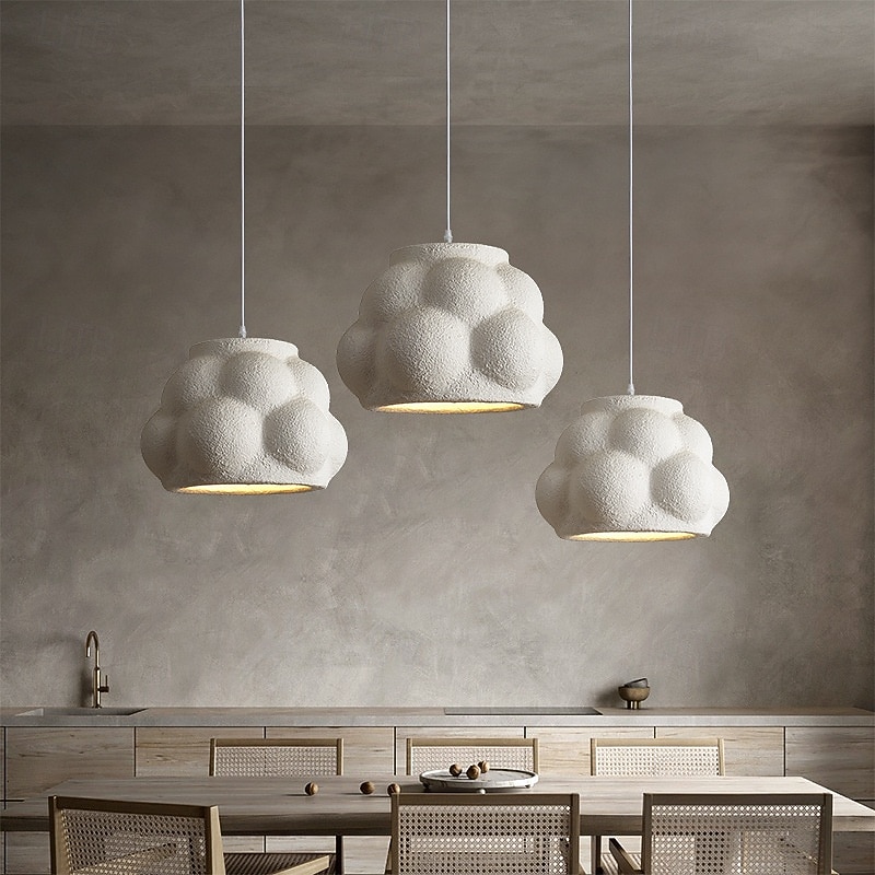 Cloud Wabi Sabi Pendant Light, 28cm Height, Warm White White Light, E26 E27, Adjustable Chain4