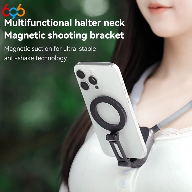 Neck Mount Magnetic Phone Clip 360    Rotation POV Phone Hold for Iphone 15 14 13 12 11 10 SAMSUNG HUAWEI XIAOMI Phone Accessories