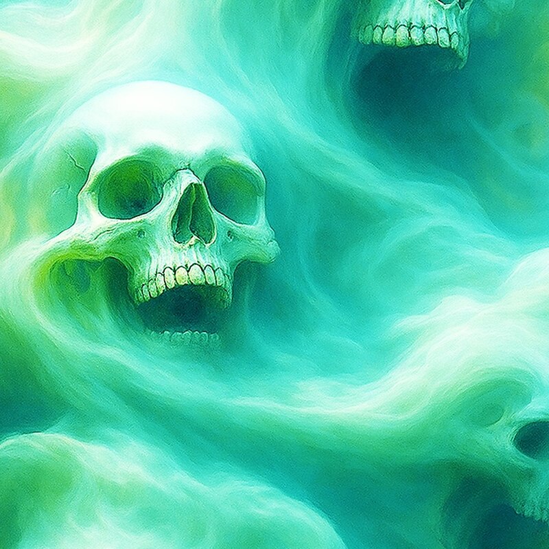 Day of the Dead Men's Skull Skulls Polo Long Sleeve Polo Shirts Casual Dark Outdoor Street Daily Wear 3D Print Quarter Zip Polo Spring Fall Winter Blue Brown Green4