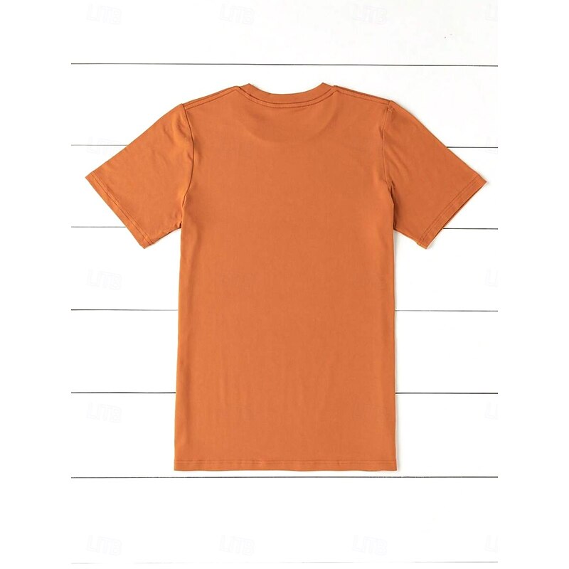 Halloween Women's T Shirt Graphic Pumpkin Letter Vintage Stylish Classic Short Sleeve Crew Neck Regular Tops Daily Weekend Print Orange Summer Spring Fall2