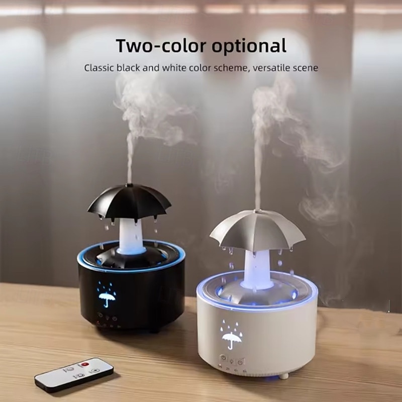 Colorful Raindrop Aromatherapy Machine Rotating Water Drop Humidifier Remote Control Home Office Water Replenishment Purifier2