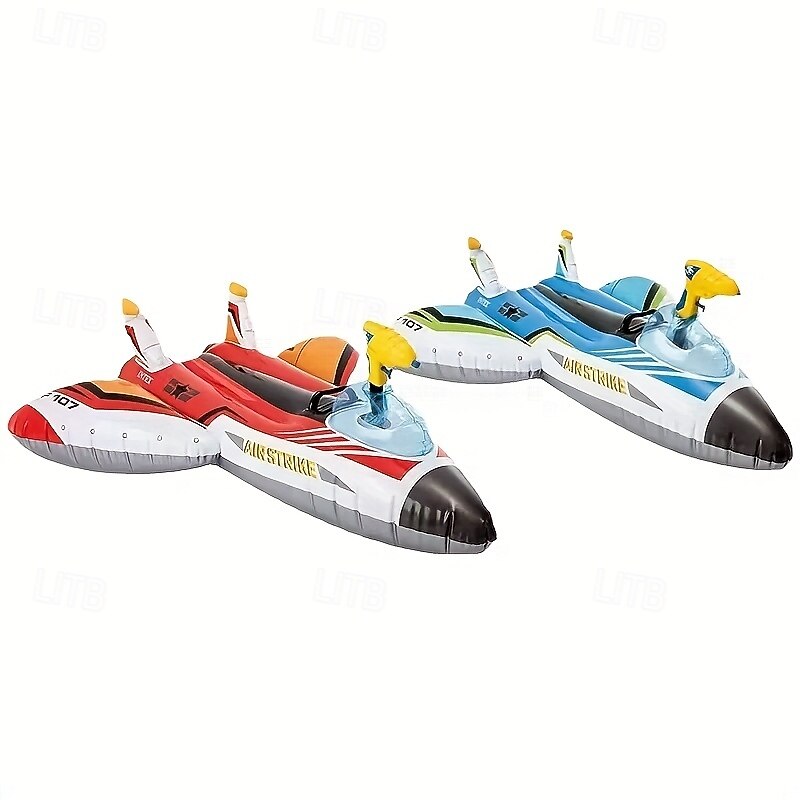 An Inflatable Combat Spaceship Mount with A Handle Made Of Durable PVC And A Water Cannon Plane Floats On The Water And Floats On The Water.(Excluding Pump)3