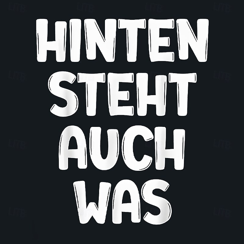 Men's Graphic T-Shirt "Something is also written on the back" Funny Pun Short Sleeve Tee3