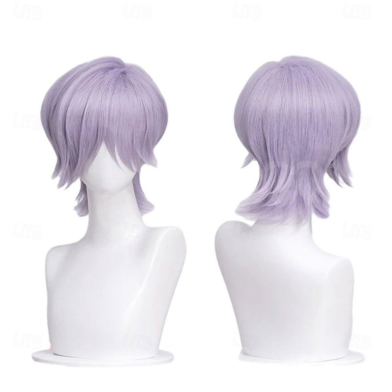 Movie Anime Korean Idol Inspired Cosplay Pop Star Wig Short Light Purple Hair2