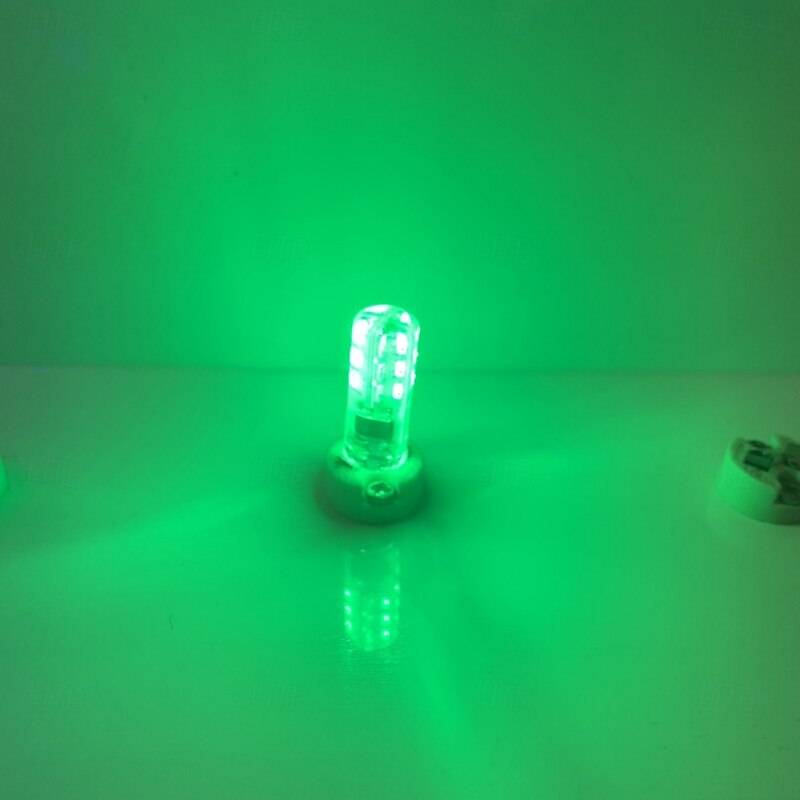 G4 Bi-Pin Base LED Light Bulbs DC 12V 2W 24 SMD 3014 LED 10W Halogen Bulb Equivalent Silicone Light White/Warm White/Red/Green/Blue 10pcs4