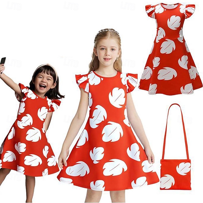 Lilo Dress Bag Adventure Movie Cosplay Movie Cosplay for Girls' Kid's Halloween Carnival World Book Day Performance Educational Dress Up School Event Dress Up
