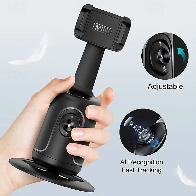 Manufacturer intelligent AI face recognition 360  cell phone head Jitterbug live self-timer panoramic follow shot anti-shake4