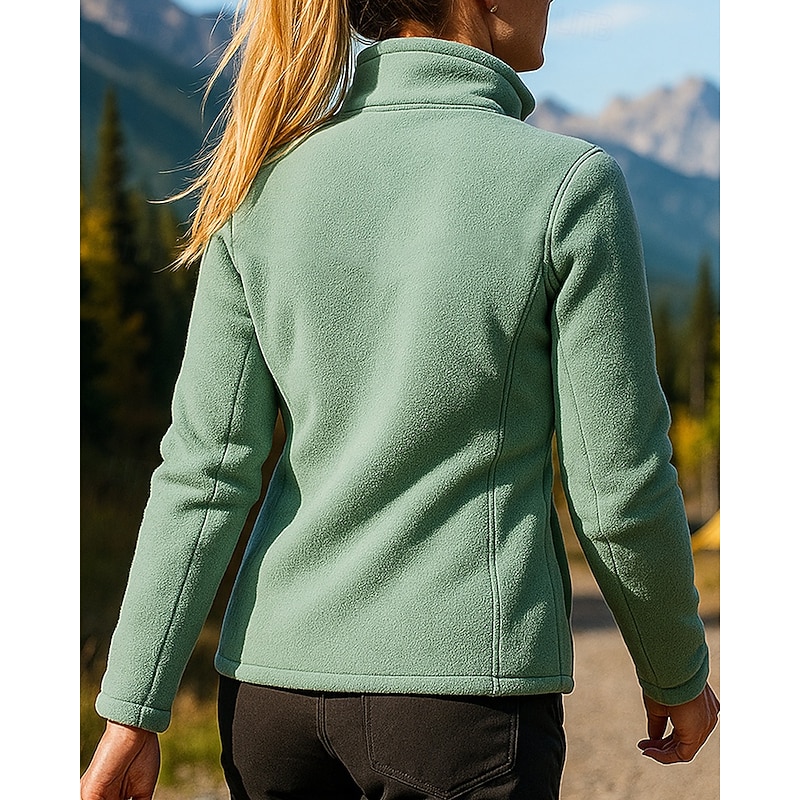Women's Outdoor Jacket Hiking Jacket Fleece Jacket Convertible Jacket Fleece Winter Outdoor Thermal Warm Top White Pink Light Green Blue Purple2
