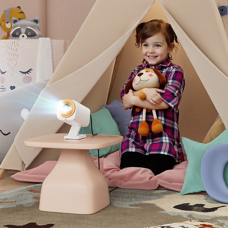 Super Convenient Mini Projection Home Theater 1080p Android Intelligent High-definition Home Wireless Projection Android Version Supports Wireless Same Screen Mobile Phones Supports USB Flash Drives4