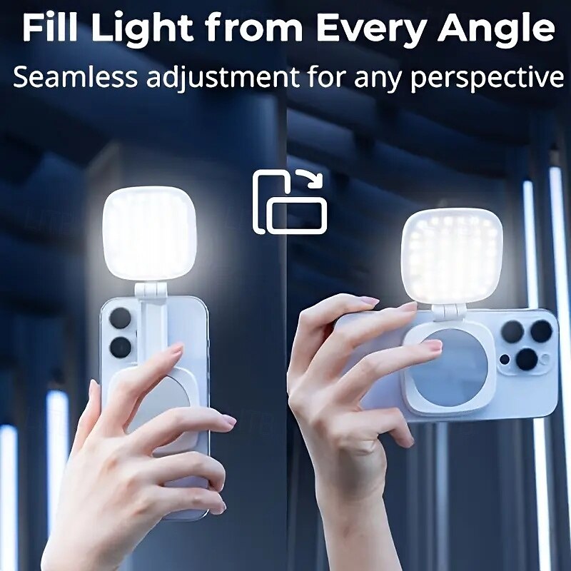 Outdoor shooting store exploration pocket light foldable makeup mirror touch-up light mobile phone selfie magnetic beauty light touch-up light3