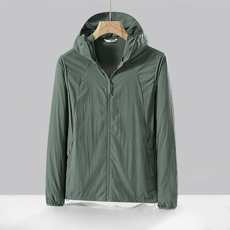 Men's Outdoor Jacket Hiking Jacket Sun Protection Jacket Outdoor Sun Protection Hiking Outfits Hiking Clothes Summer Spring Top Camping / Hiking / Caving Traveling Black Blue Green