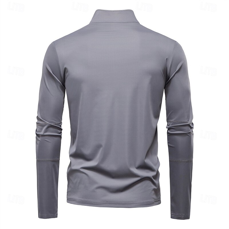Men's T Shirt Sun Protection T-shirts Long Sleeve Crew Neck Summer Spring Winter Solid Color Knitwear Daily Sporty Crewneck Outdoor Causal Casual Dark Grey Black White Top Tee for Men3