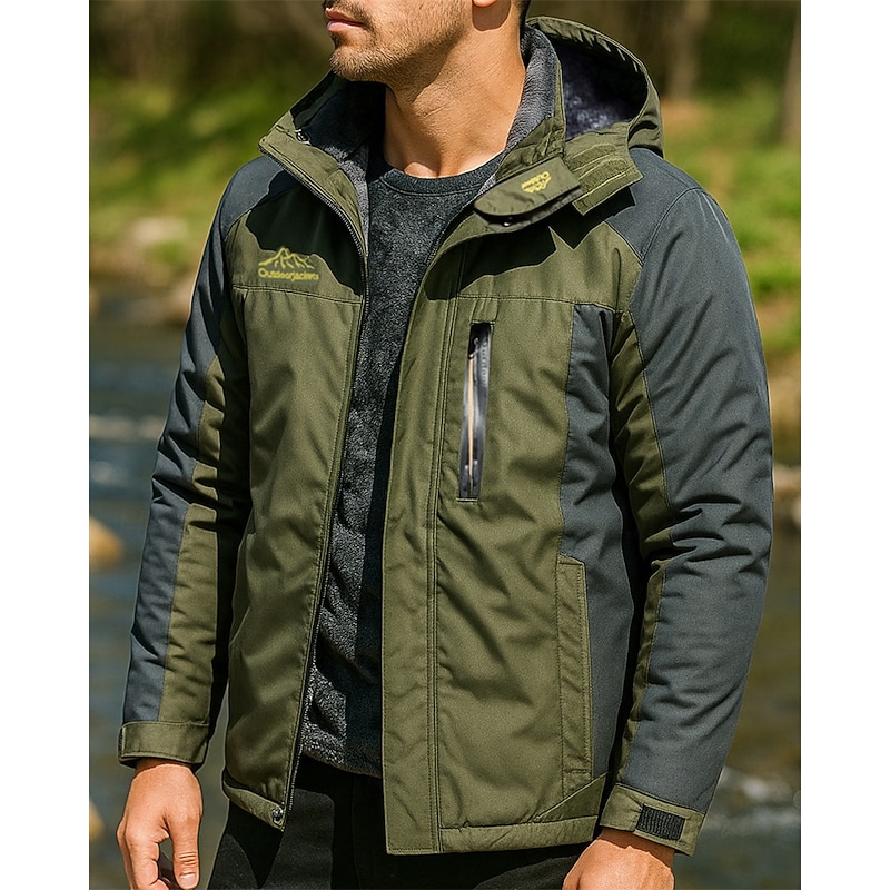 Men's Windbreaker Softshell Jacket Hiking Jacket Outdoor Fleece Lining Thermal Windproof Quick Dry Hiking Outfits Hiking Clothes Winter Autumn / Fall Jacket Hunting Tennis Camping / Hiking / Caving3