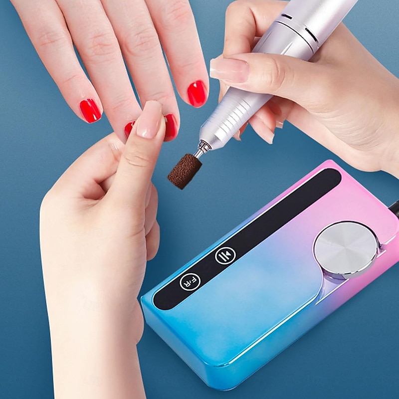 Nails Polishing Machine 45000rpm Nails File Drill Set Adjustable Speed Electric Nails Drill Machine with Drill Bits3