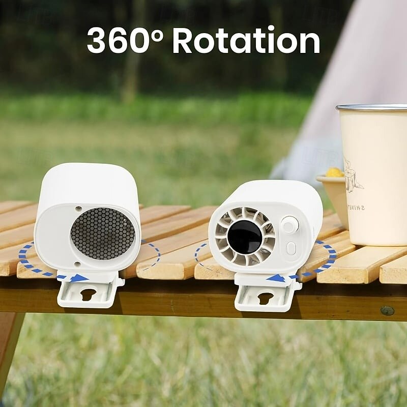 USB Rechargeable Powerful Cooling Fan High Speed Desktop Clip Fan Wearable Waist Fan with 100 Speed Settings Stepless Adjustment for Outdoor Travel and Office Use4