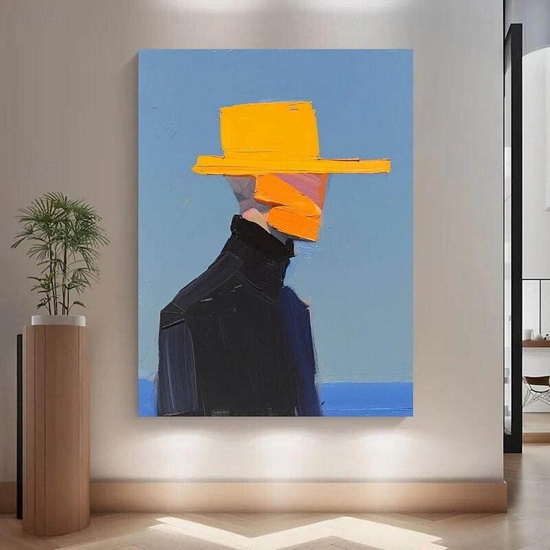 Handmade Oil Painting Canvas Wall Art Decoration Simple Abstract Figure Portrait for Home Decor Stretched Frame Hanging Painting/Rolled Frameless Unstretched Painting3
