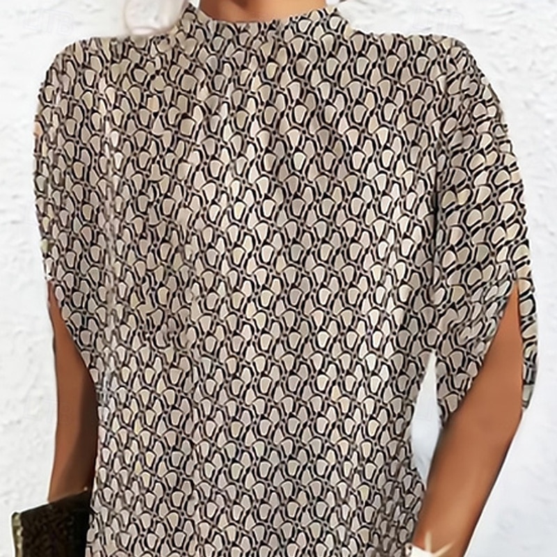 Women's Mini Dress Casual Dress Summer Dress Fashion Modern Daily Beach Weekend Regular Fit Flower Short Sleeve Stand Collar Green Beige Spring Fall3