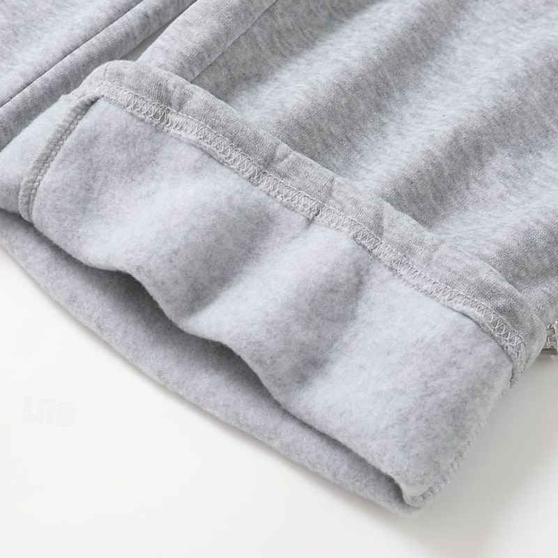 Men's Cargo Pants Sweatpants Fleece Pants Joggers Trousers Drawstring Elastic Waist Multi Pocket Solid Color Windproof Outdoor Knee Length Outdoor Casual Daily Fashion Streetwear Black+White+Light3