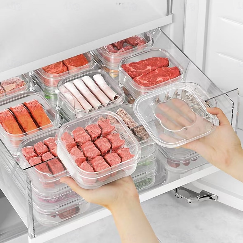 10pcs Airtight Food Storage Containers with Lids, Microwave and Refrigerator Safe Sealed Meal Prep Boxes for Kitchen and Home Organization