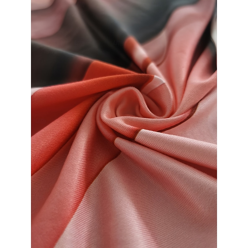 Women's Blouse Graphic Geometric Color Block Vintage Daily Casual Half Sleeve Batwing Sleeve Crew Neck Regular Tops Daily Holiday Beach Wear Asymmetric Pink Purple Orange Green Gray Summer Spring3